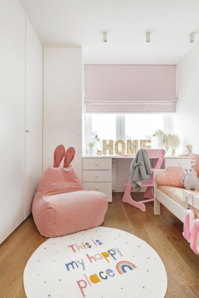 wit met roze interieur
