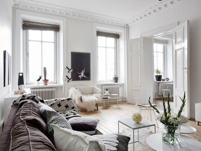 woonkamer in scandi-stijl