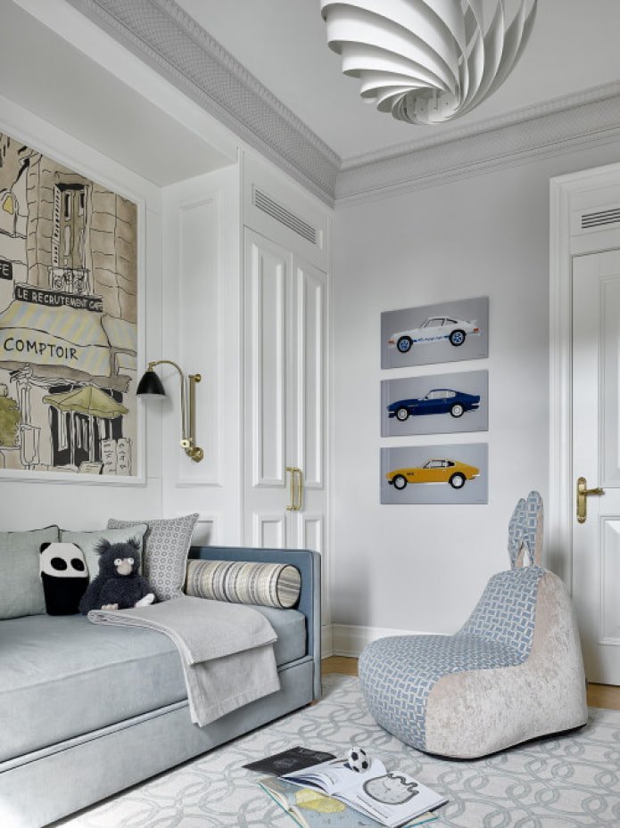 kinderkamer in neoklassieke stijl
