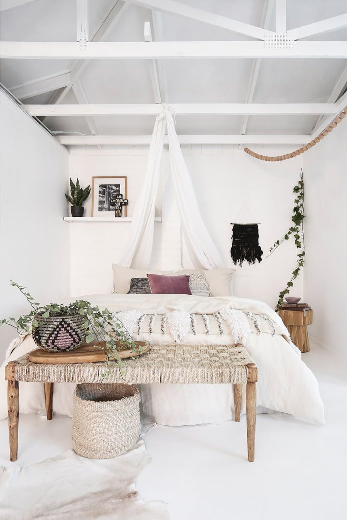 slaapkamer in boho-stijl