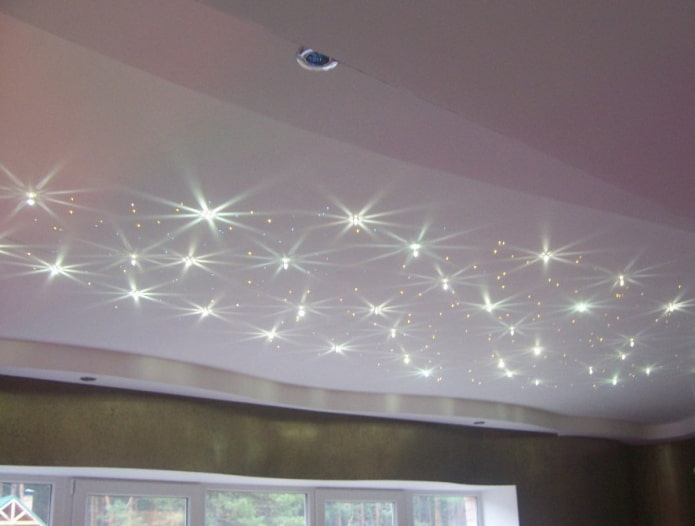 witte stretchstof met glitter