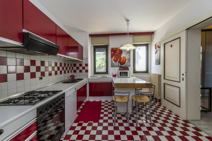 Rood-witte vloer