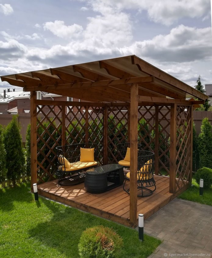 pergola bij het zomerhuisje
