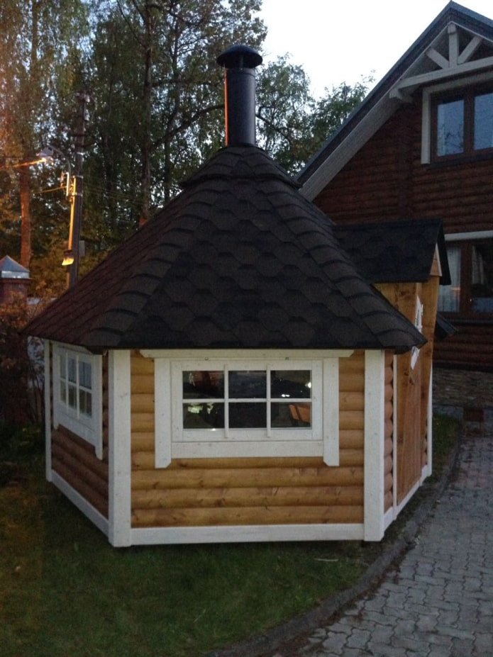 barbecuehuisje in de tuin
