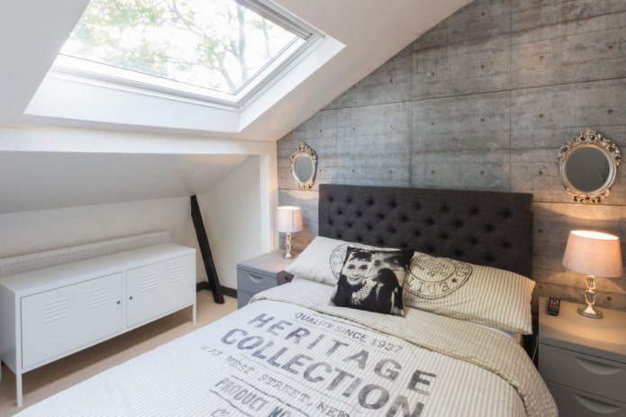slaapkamer op zolder