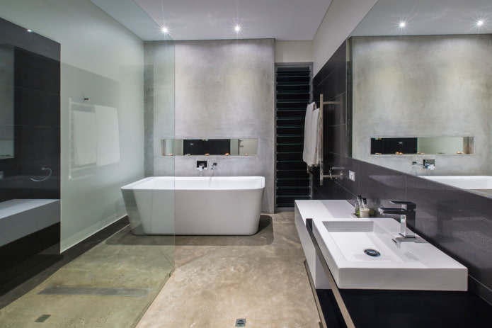 interieur van een moderne badkamer