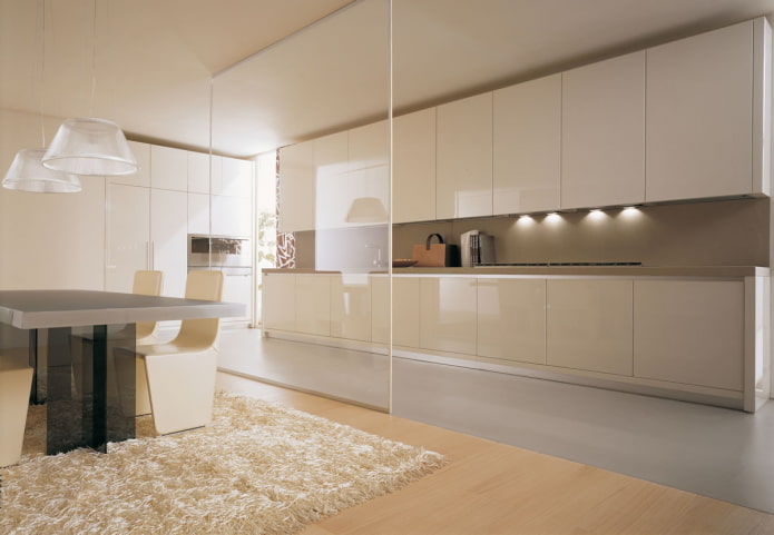 beige keukeninterieur in minimalistische stijl