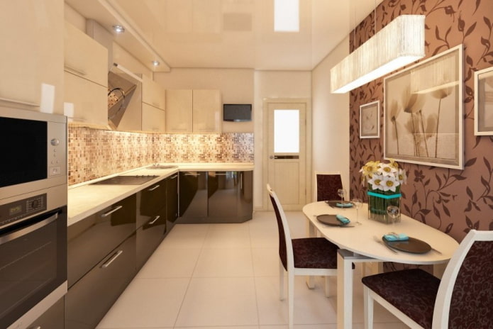 keukeninterieur in beige en bruine tinten