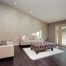 Beige behang: ontwerp, combinatie, keuze uit gordijnen, meer dan 70 foto's in het interieur-0