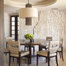 Beige behang: ontwerp, combinatie, keuze van gordijnen, 70+ foto's in het interieur-22
