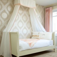 Beige behang: ontwerp, combinatie, keuze uit gordijnen, meer dan 70 foto's in het interieur - 15