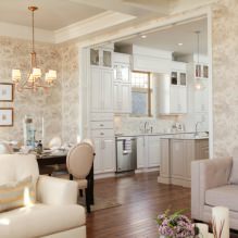 Beige behang: ontwerp, combinatie, keuze van gordijnen, 70+ foto's in het interieur-24