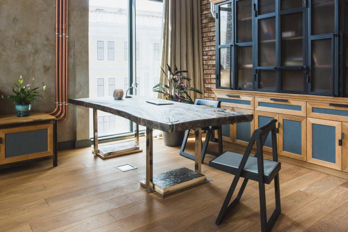 keuken-eetkamer in loftstijl