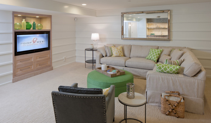 Beige-groene bank