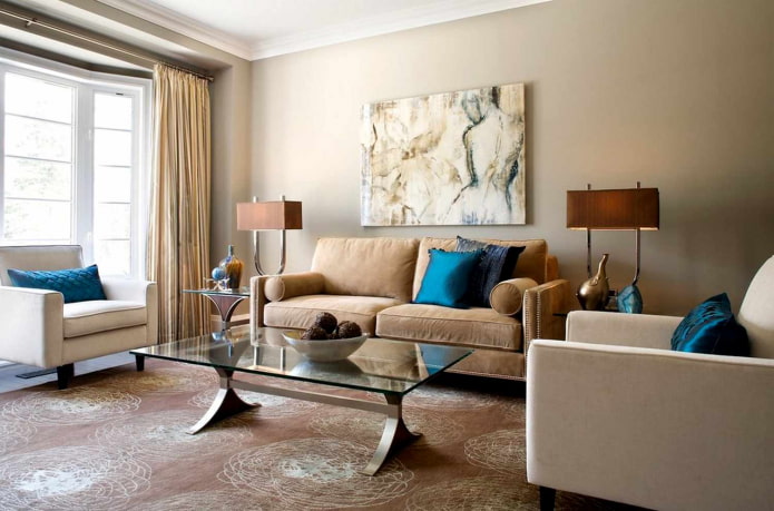 heldere accenten in het interieur