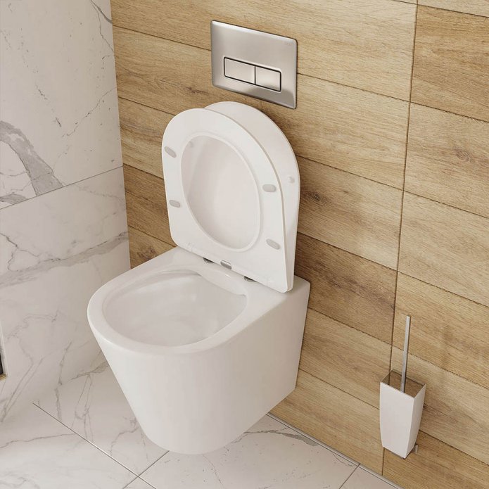 wandtoilet zonder rand