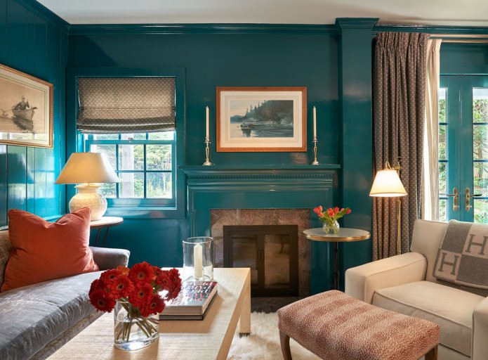 turquoise in het interieur