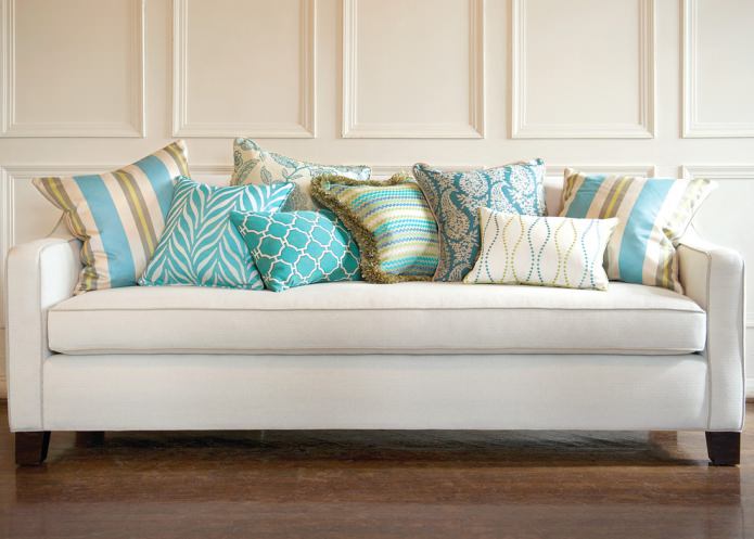 turquoise kussens