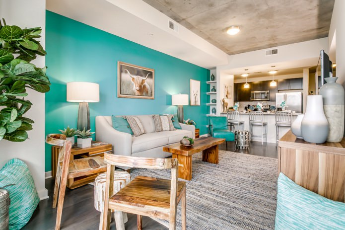turquoise wall