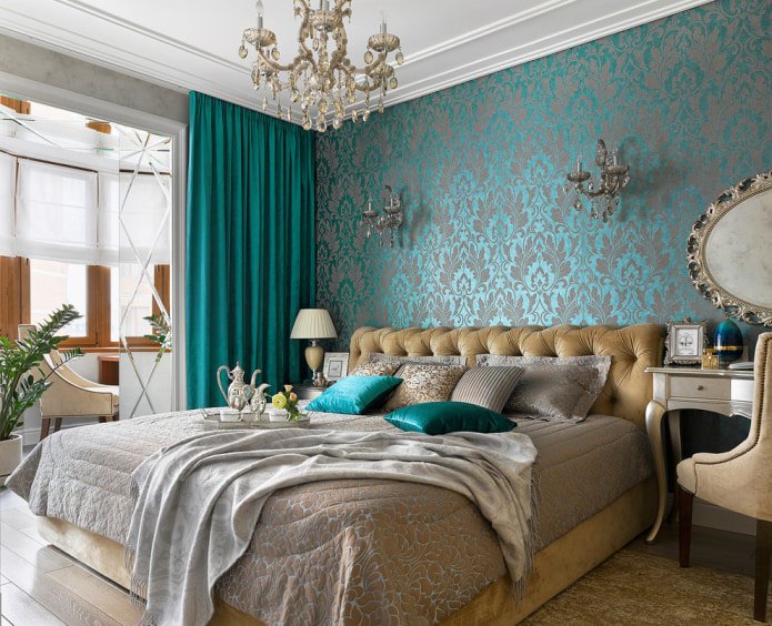 damastpatronen in de slaapkamer