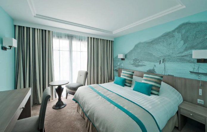 turquoise slaapkamer