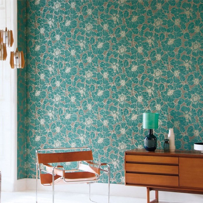 tweelaags behang met bloemenpatroon