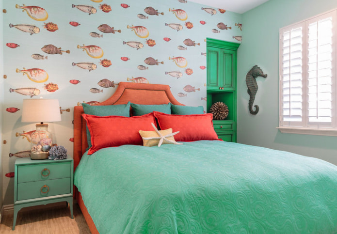 slaapkamer in maritieme stijl