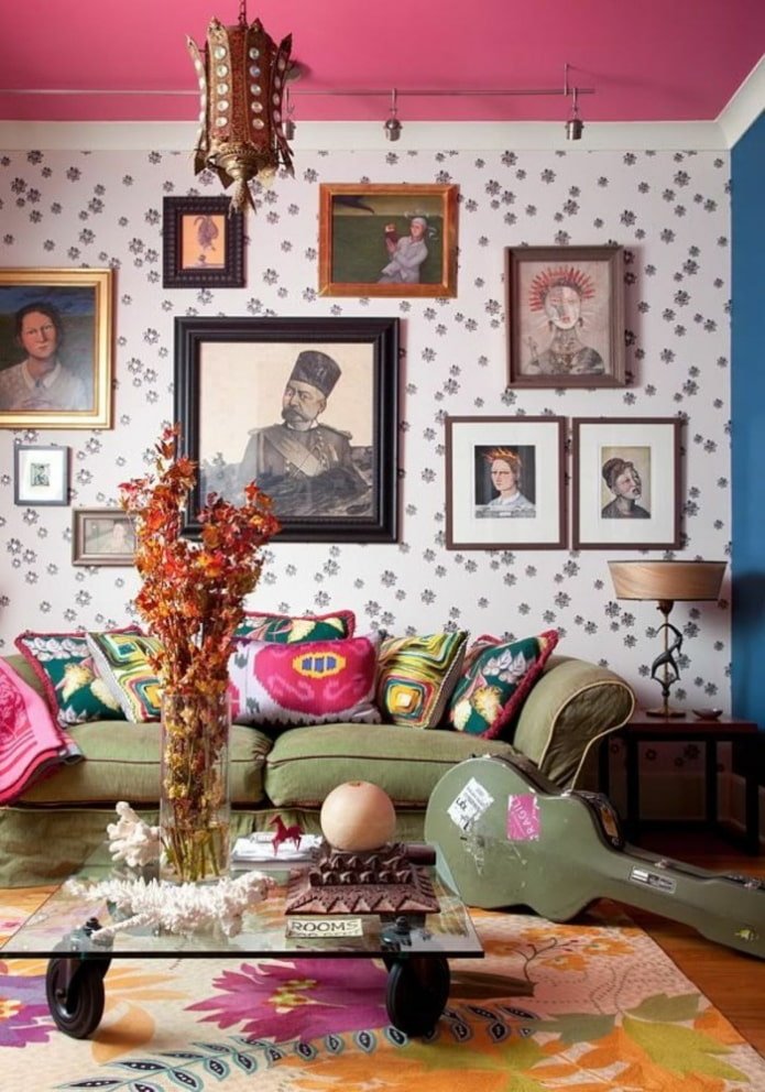 boho woonkamerinrichting