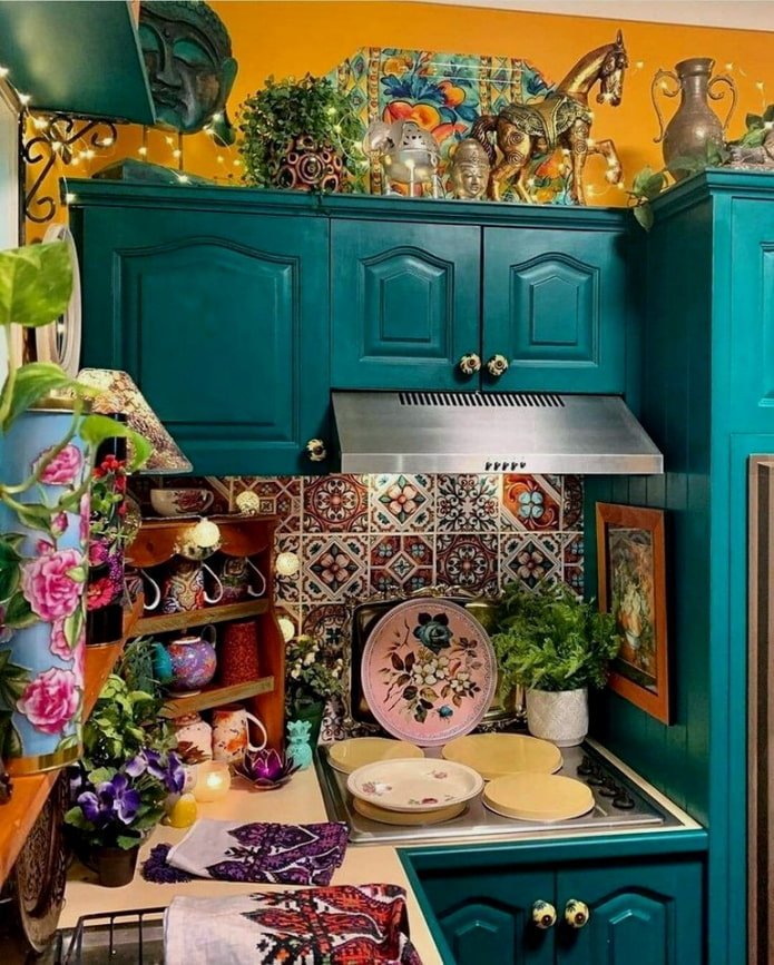 lichte boho-keuken