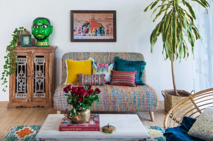 bank in bohemian stijl