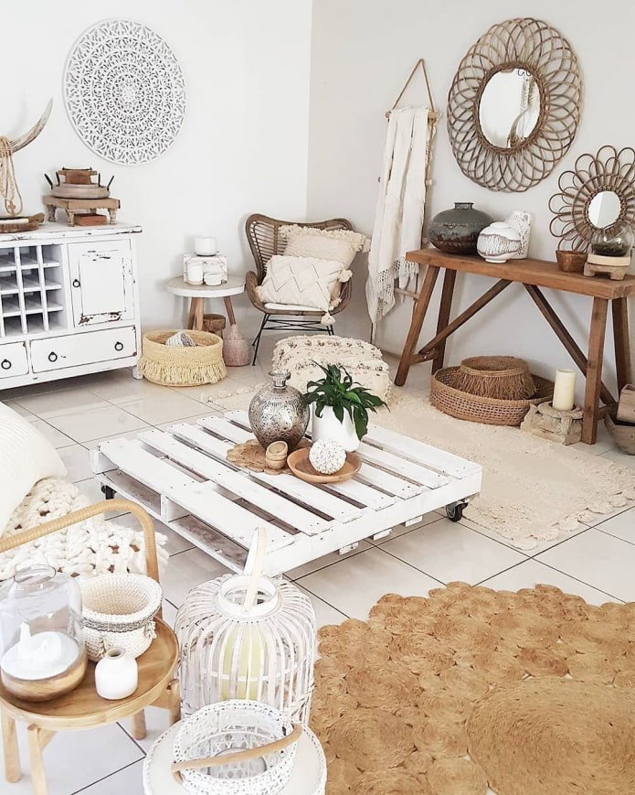 pallets in het interieur