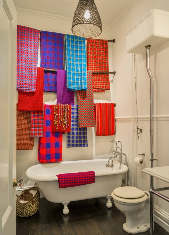 badkamerdecoratie in boho-stijl
