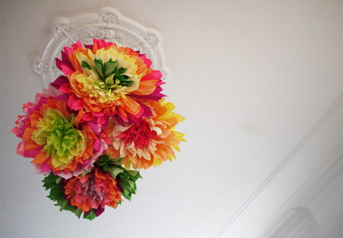 Bloemen aan het plafond