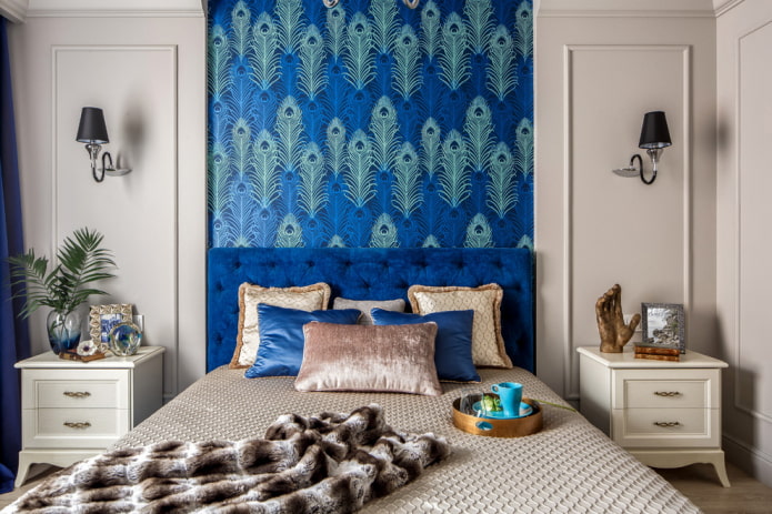 duplex papierbehang in de slaapkamer