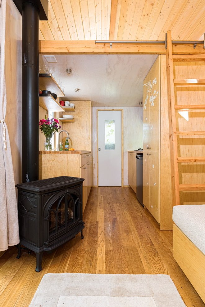 Een potkachel in een priv?woning