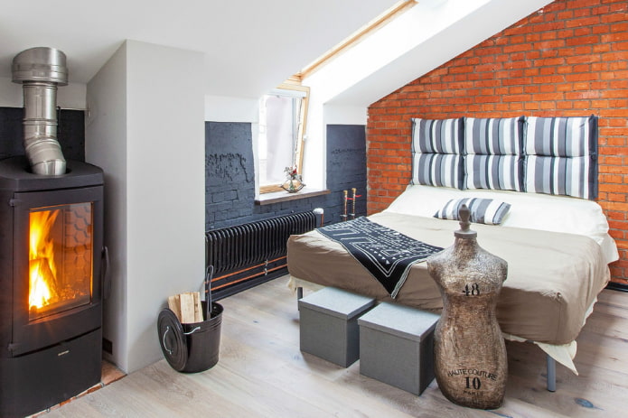 Pantkachel in de slaapkamer