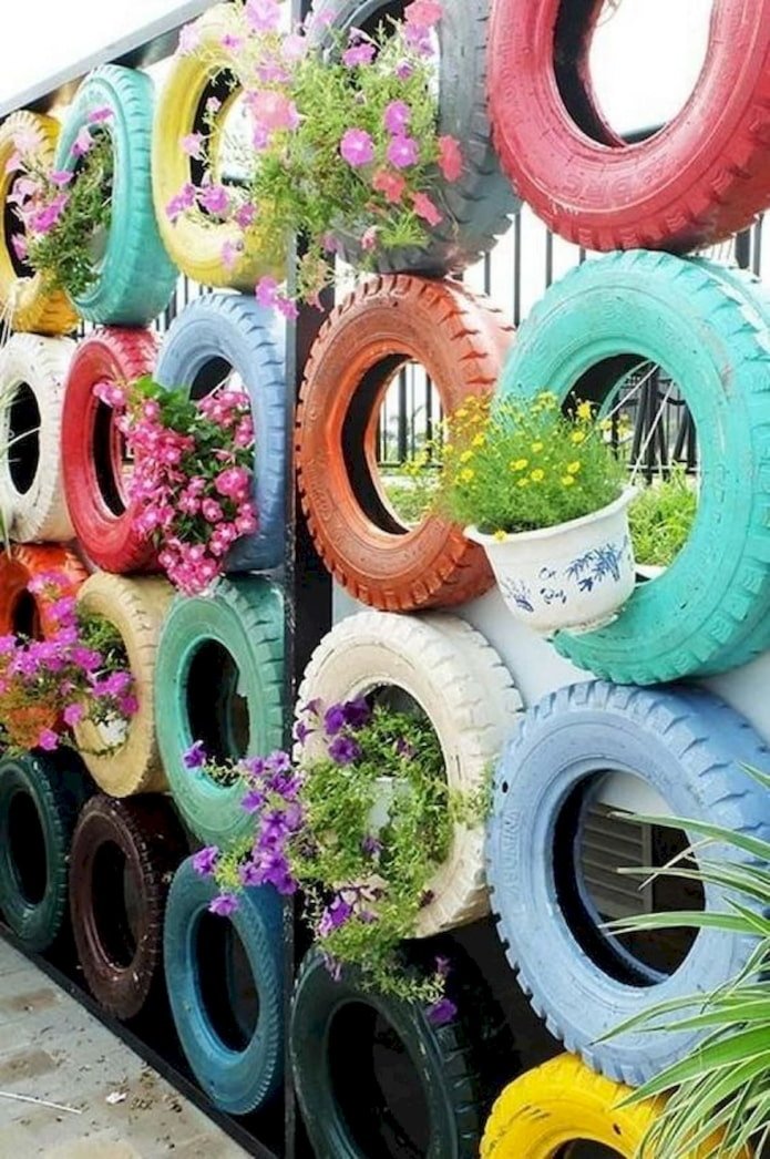 Hek met bloemen