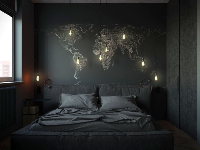 zwarte slaapkamer