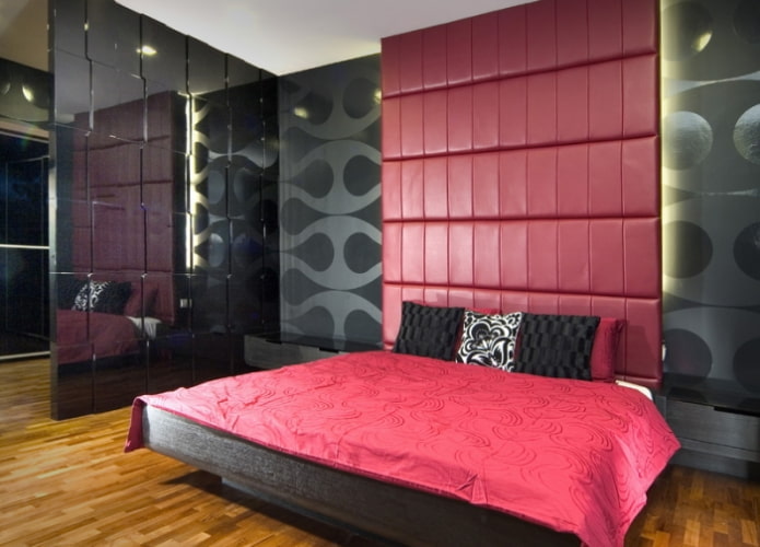 zwart-roze slaapkamer