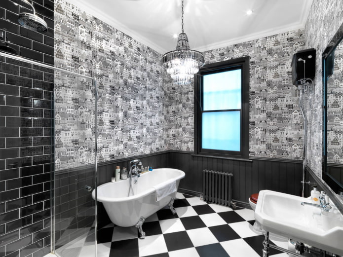 behang voor de badkamer