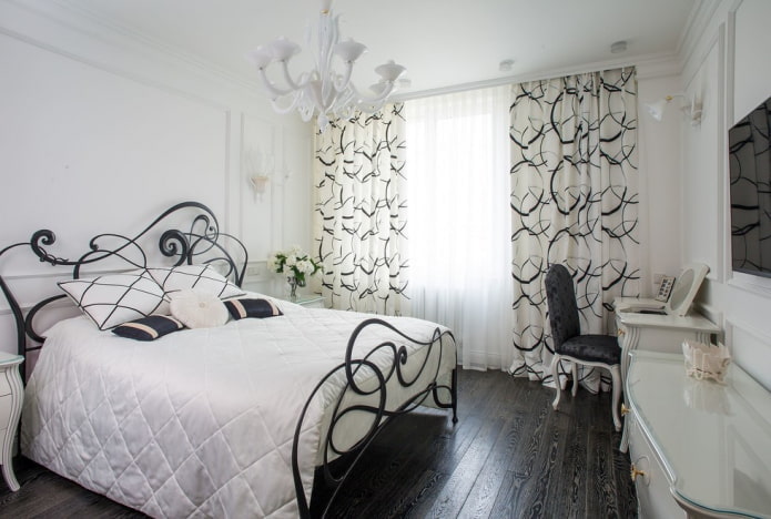 zwart-witte slaapkamer