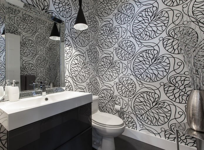 Zwart-wit toilet