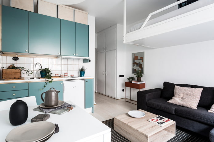Bank in de keuken-woonkamer