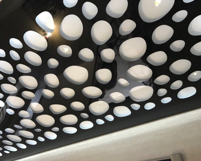 geperforeerd zwart spanplafond