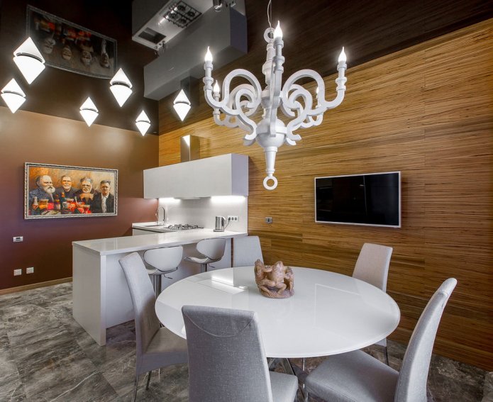 plafond met glanzende textuur