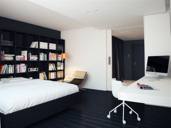 houten vloer in de slaapkamer