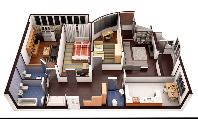 Indeling 4-kamerappartement