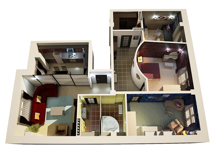Indeling 4-kamerappartement