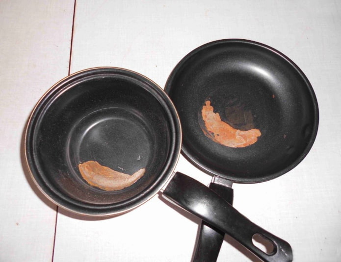 Koekenpan na het koken