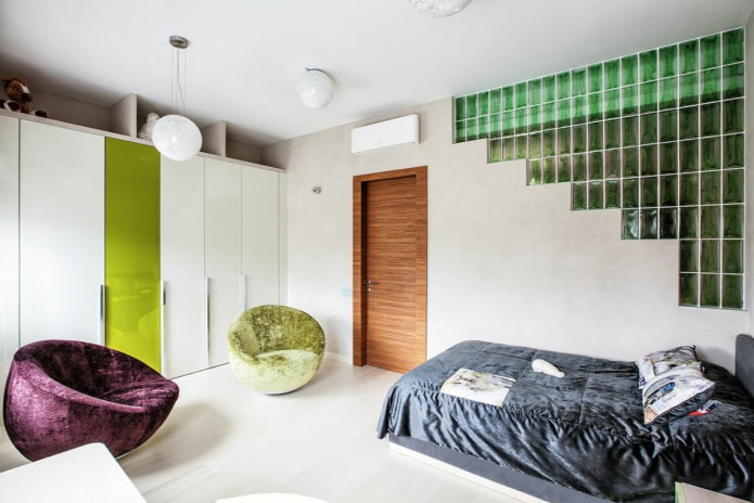 glasblokken wanddecoratie